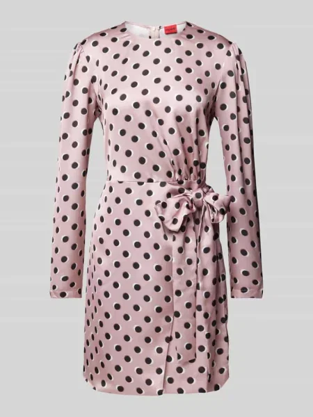 Sukienka mini w kopertowym stylu model ‘Keyata’ Hugo czarna