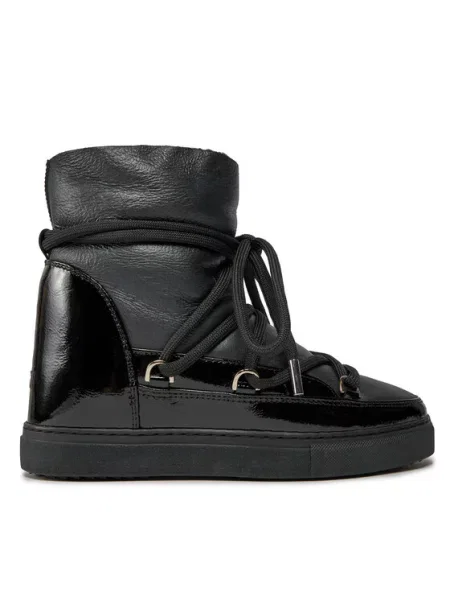 Inuikii Μπότες Χιονιού Gloss Wedge μαύρο