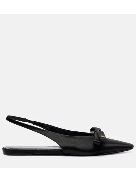 Balerini Balenciaga din satin slingback negru