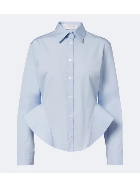 Cămașă Stella Mccartney din poplin albastru