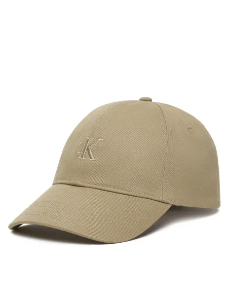 Calvin Klein Șapcă Monogram Embroidery Baseball Cap bej