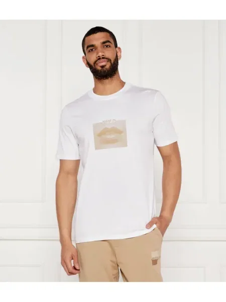 HUGO Tricou Deterni | alb