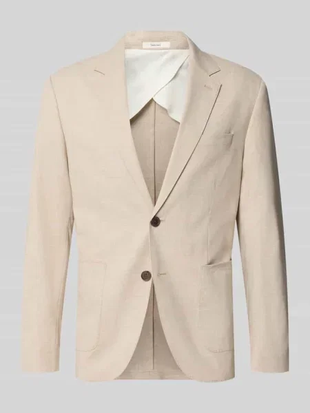Marynarka garniturowa o kroju regular fit z mieszanka lnu i model DALI' Selected Homme