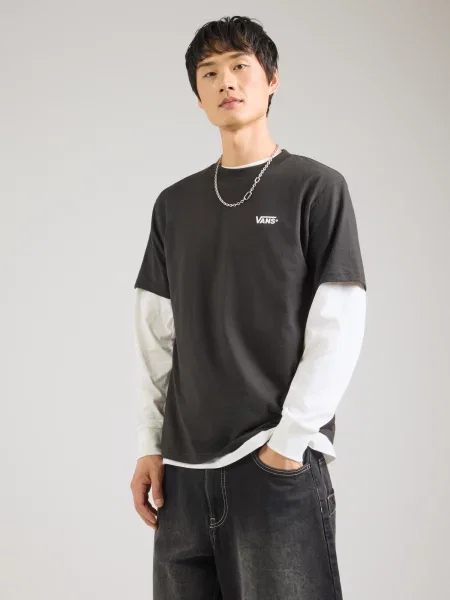 VANS Tričko NEW LEFT CHEST čierna biela