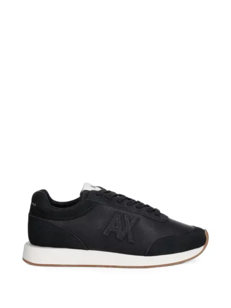 Sneakerși Armani Exchange cu autograf negru