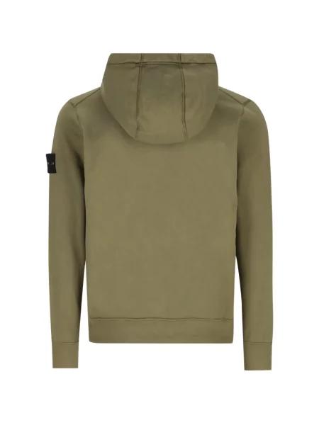 Hanorac cu glugă Stone Island cu strasuri verde