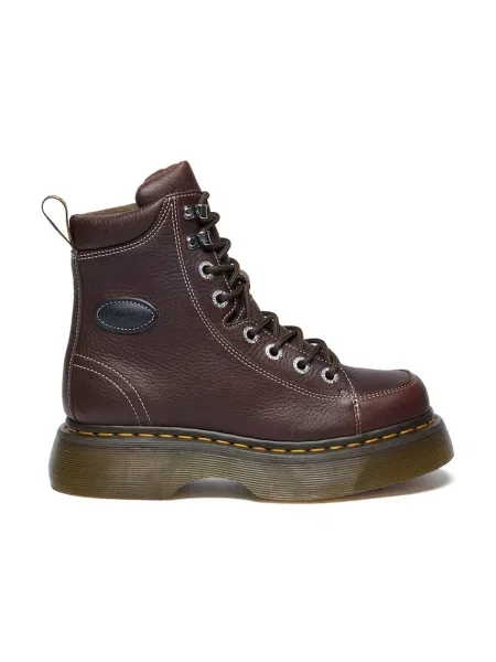 Dr. Martens cizme de piele Buzz 8i cu platforma maro