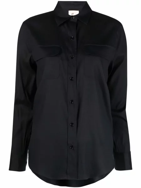 Jedwabna długa koszula Paula czarna