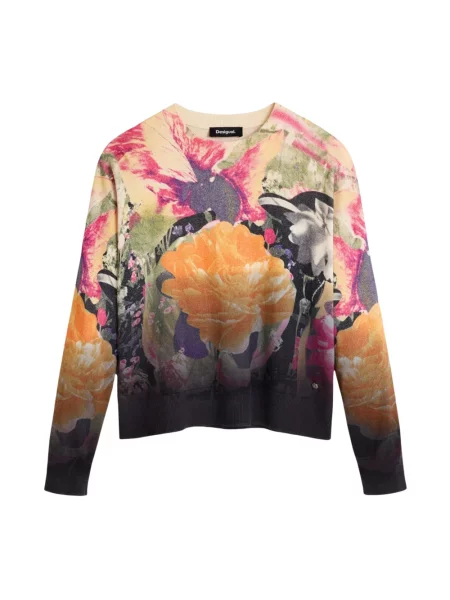 Sweter Desigual różowy