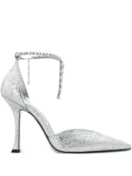Pantofi cu toc Jimmy Choo argintiu