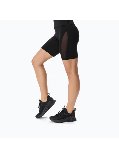 Pantaloni scurți de antrenament pentru femei Cardio Bunny Black biker negru