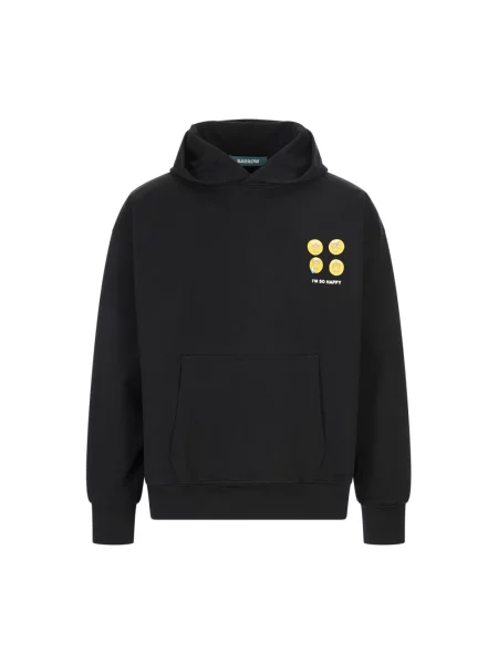 Bluza z kapturem Barrow z nadrukiem typu teddy czarna