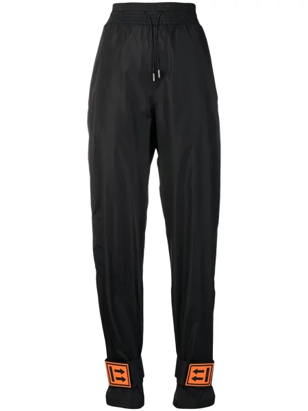 Pantaloni Off-white alergare cu bretele alb