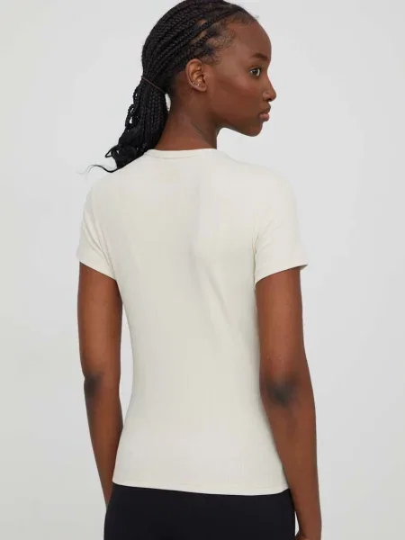 Tommy Jeans basic tričko s béžové