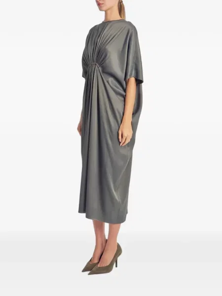 Rochie midi Irina Schrotter drapată gri