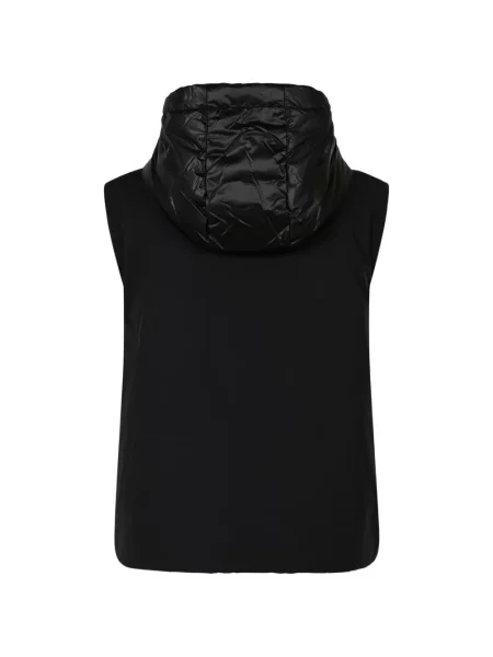 Vestă din puf Moose Knuckles cu glugă negru