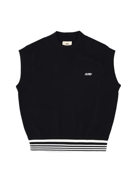 Dzianinowy top Autry niebieski