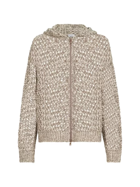 Cardigan Brunello Cucinelli de in cu glugă