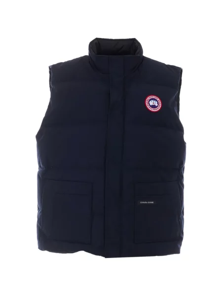 Matlasat vestă Canada Goose cu autograf albastru
