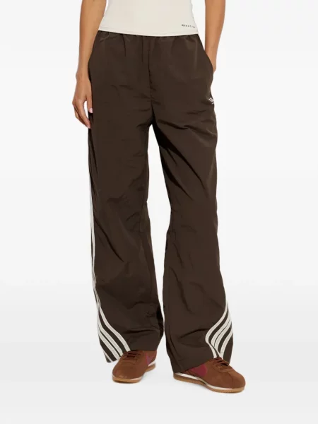Pantaloni P.e Nation cu dungi alergare maro