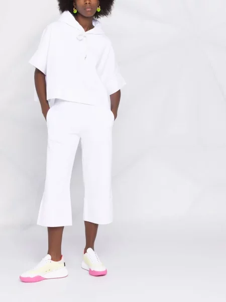 Kelnės Stella Mccartney apkarpytas balta
