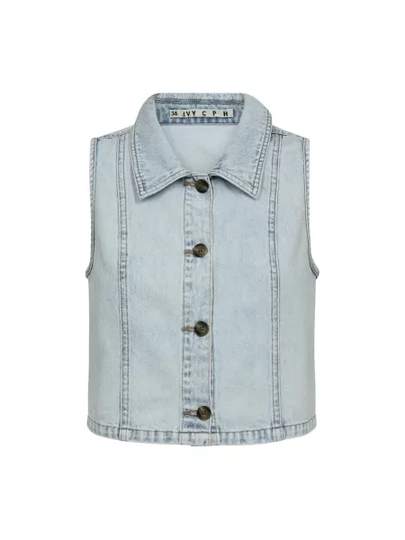 Ivy Copenhagen Vestă IVY-Karla denim albastru