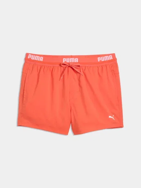 Шорти для плавання PUMA Swim Logo Short Len комбінований верх червоний