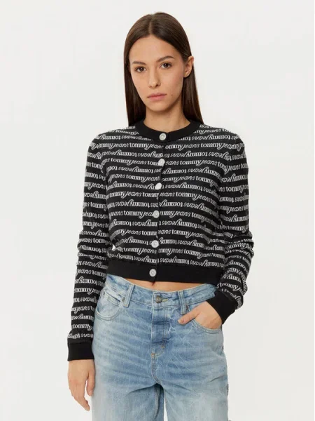 Tommy Jeans Cardigan negru