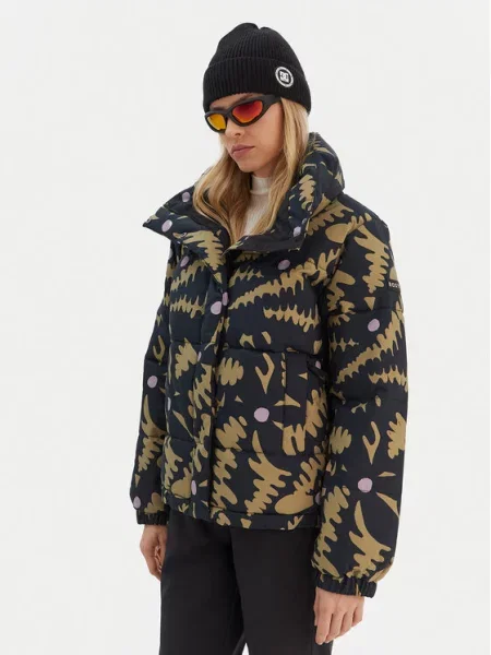 Snowboardová bunda ROXY Snow Winter Rebel fennel seed/big flower černá
