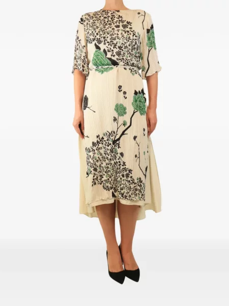 Rochie midi Victoria Beckham cu model floral cu imagine