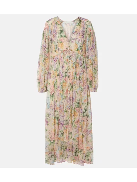 Rochie maxi Zimmermann cu model floral de costum