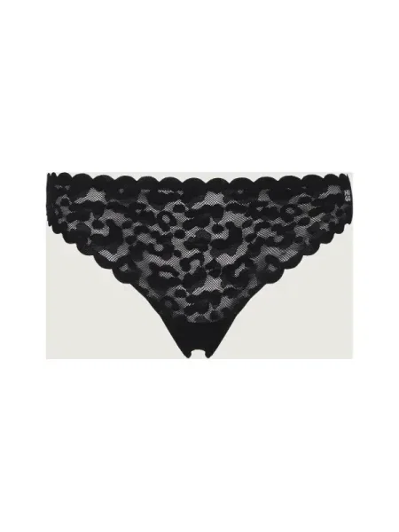 Hugo Bodywear De dantelă tanga negru