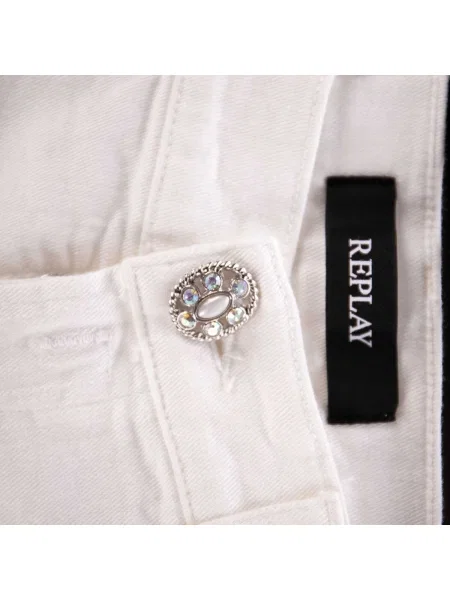 Pantaloni Replay alb