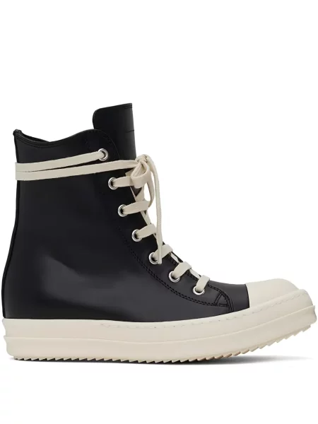 Sneakerși Rick Owens cu șireturi din dantelă negru