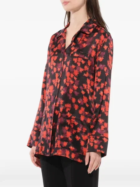 Cămașă Givenchy cu model floral cu imagine negru