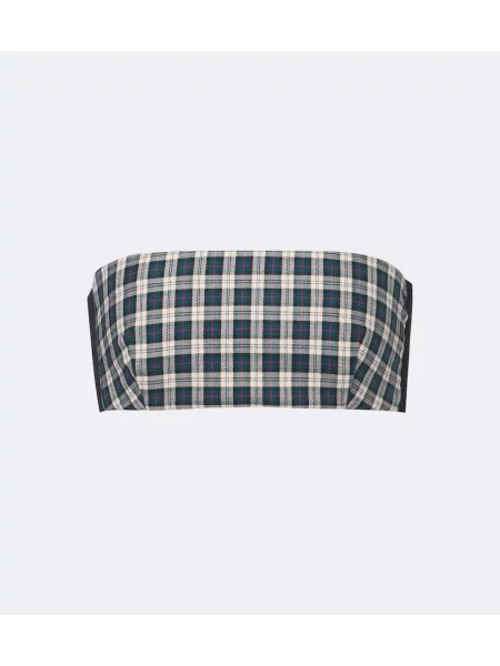 Top Dries Van Noten în carouri de flanelă