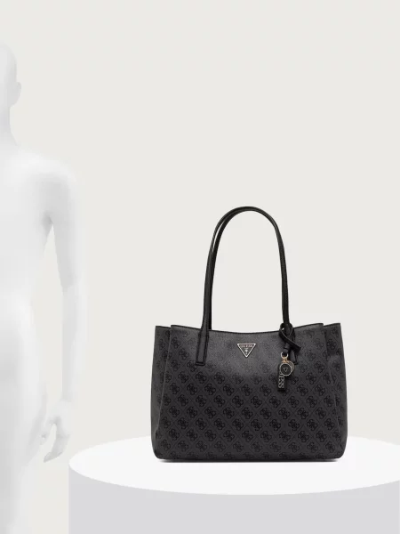 Кожаная сумка шоппер Guess