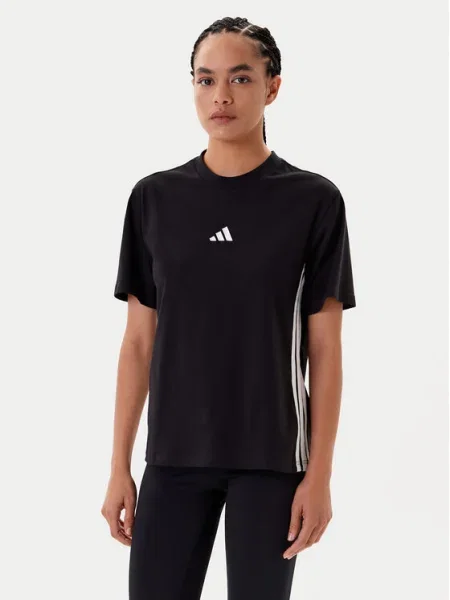 Тениска Adidas на райета черно