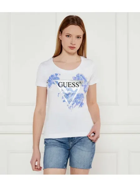 Guess Póló Slim Fit fehér