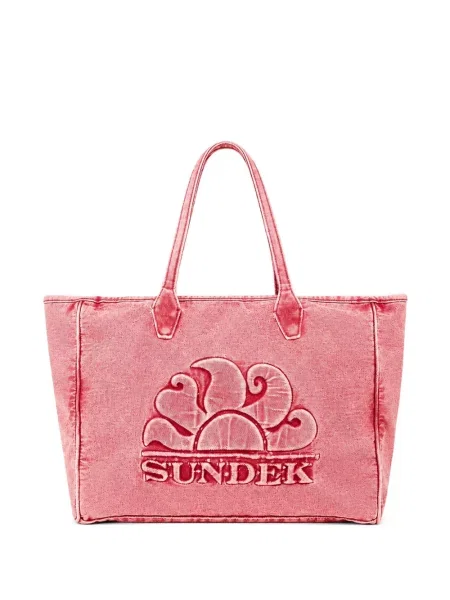Shopper kabelka Sundek s autogramem růžová