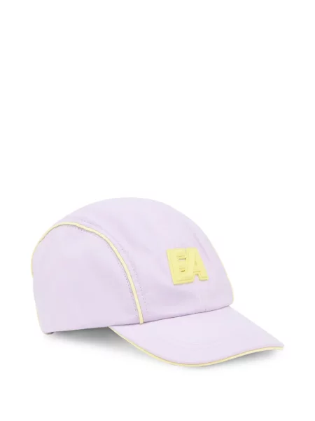 Czapka z daszkiem dziecięca Emporio Armani fioletowa