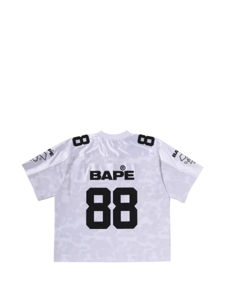 Hálós póló A Bathing Ape® nyomtatás fehér