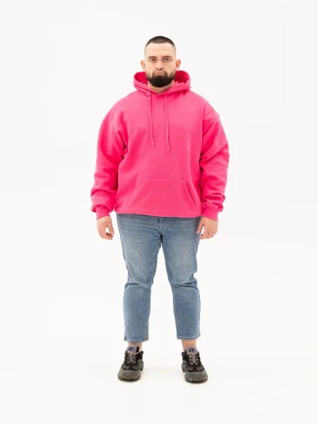 Кофти та светри Fruit of the loom Classic hooded sweat бавовна/поліестер фуксія