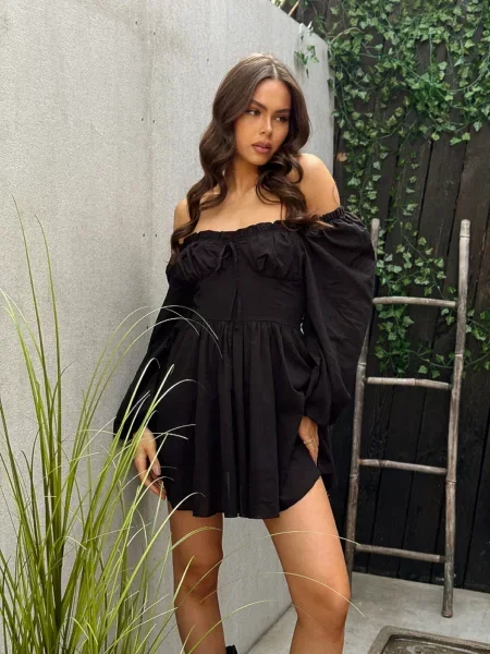 Платье мини Milirud софтшелл черное