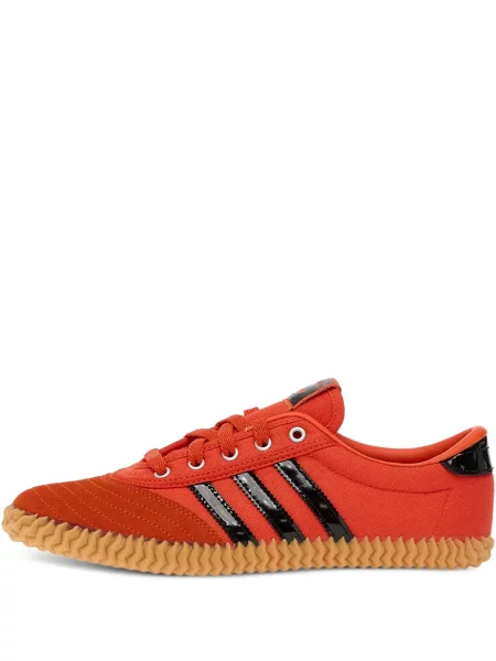 Pruhované tenisky Adidas Forum se síťovinou červené
