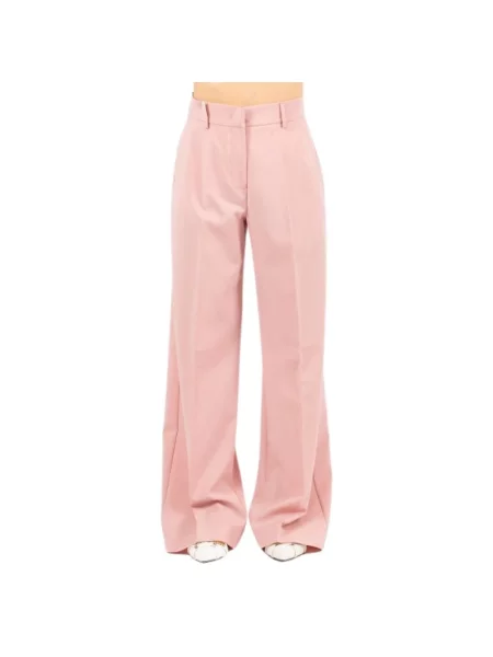 Podróż spodnie palazzo Weekend Max Mara wełniane różowe