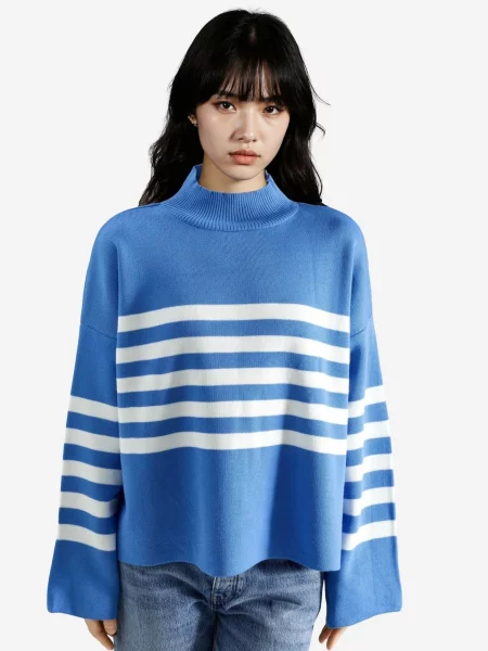 My fashion Pulover Pullover cijan plava