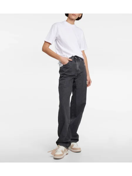 Tricou Off-white cu imagine din jerseu alb