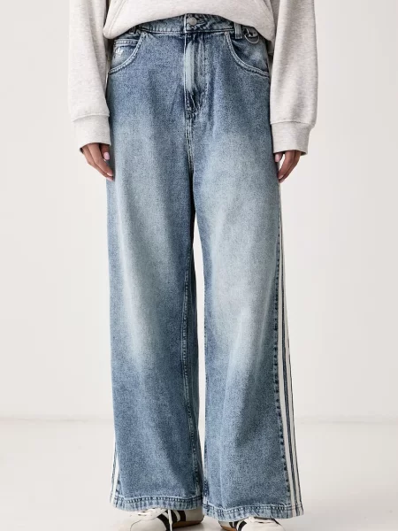 Adidas Originals rifle wide leg dámske Adilenium Season 6 Baggy Denim modrá