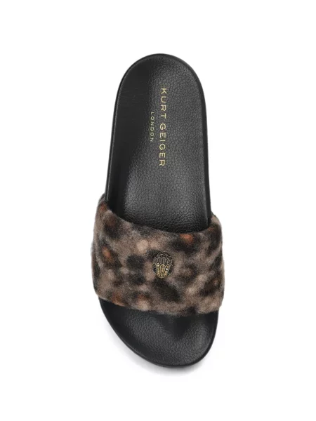 Papuci Kurt Geiger London cu imagine cu model leopard maro